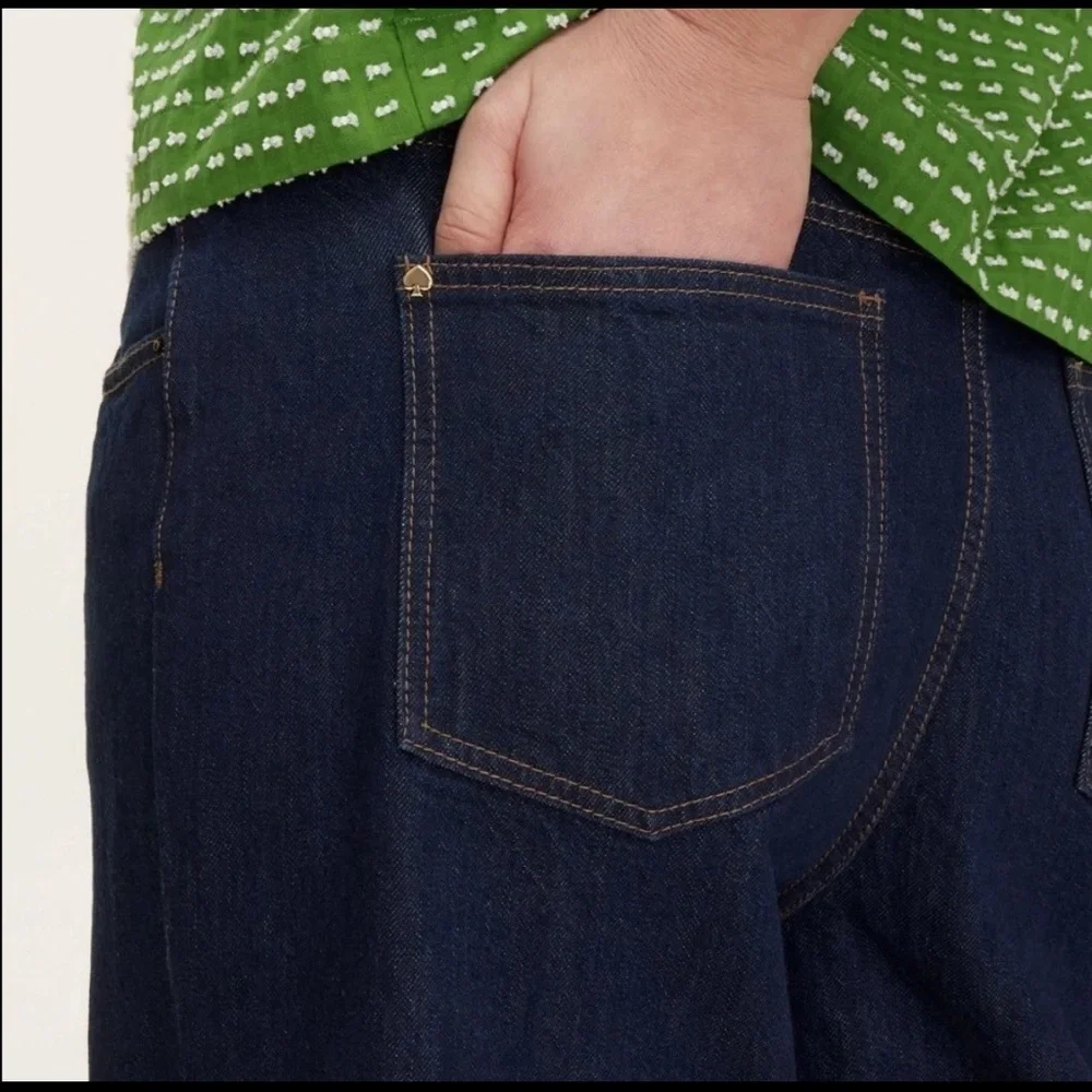 Kate Spade Womens High Rise Leg Wide Cuff Denim Capri Jeans 4,8,12